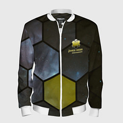 Бомбер мужской JWST space cell theme, цвет: 3D-белый