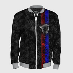 Бомбер мужской ЦСКА Москва black theme, цвет: 3D-меланж