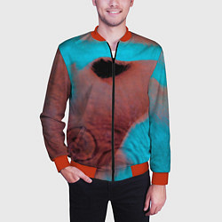 Бомбер мужской Meddle - Pink Floyd, цвет: 3D-красный — фото 2