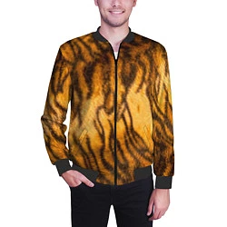 Бомбер мужской Шкура тигра 2022, цвет: 3D-черный — фото 2
