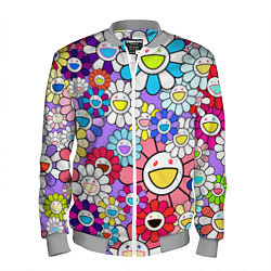 Бомбер мужской Цветы Takashi Murakami, цвет: 3D-меланж