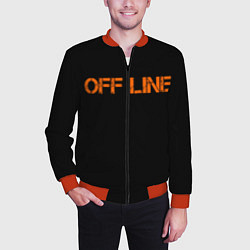 Бомбер мужской Офлайнoffline, цвет: 3D-красный — фото 2