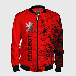 Бомбер мужской ПЕЖО Краска По вертикали, цвет: 3D-черный