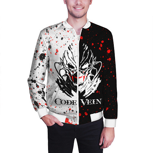 Мужской бомбер Code Vein Logo / 3D-Белый – фото 3