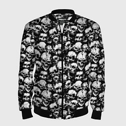 Бомбер мужской Screaming skulls, цвет: 3D-черный