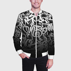 Бомбер мужской GRAFFITI WHITE TAGS ГРАФФИТИ, цвет: 3D-белый — фото 2