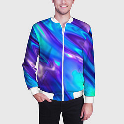 Бомбер мужской Neon Holographic, цвет: 3D-белый — фото 2