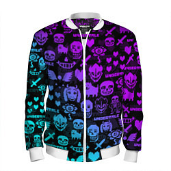 Мужской бомбер UNDERTALE NEON PATTERN УЗОР