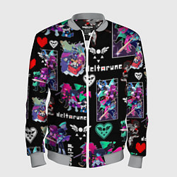 Бомбер мужской DELTARUNE PATTERN ART ГЕРОИ ДЕЛЬТАРУН, цвет: 3D-меланж