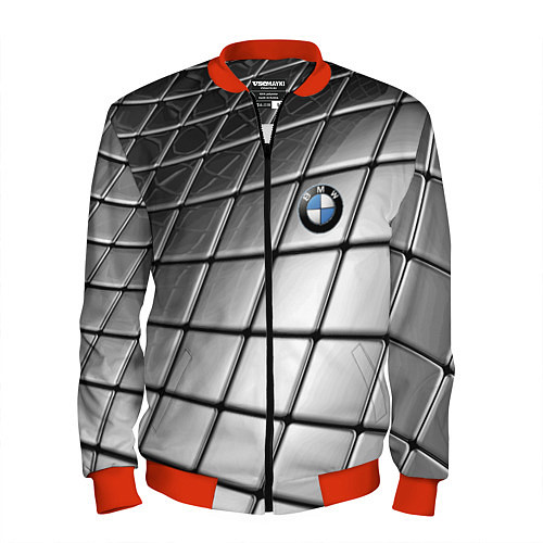 Мужской бомбер BMW pattern 2022 / 3D-Красный – фото 1