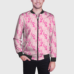 Бомбер мужской Гендерный Женский Знак Венеры, цвет: 3D-черный — фото 2