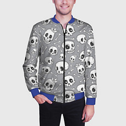 Бомбер мужской Skulls & bones, цвет: 3D-синий — фото 2