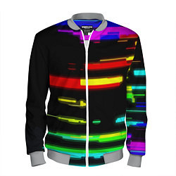 Бомбер мужской Color fashion glitch, цвет: 3D-меланж