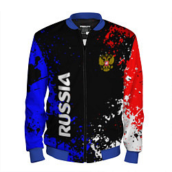 Бомбер мужской Russia Брызги красок, цвет: 3D-синий