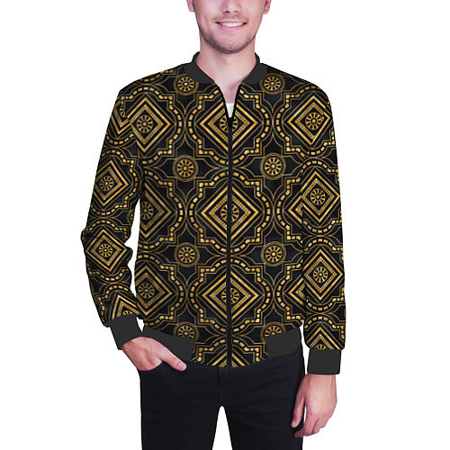 Мужской бомбер Versace classic pattern / 3D-Черный – фото 3