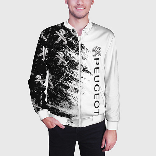 Мужской бомбер Peugeot Распылитель / 3D-Белый – фото 3