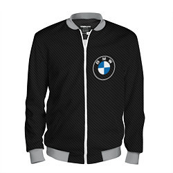 Бомбер мужской BMW LOGO CARBON ЧЕРНЫЙ КАРБОН, цвет: 3D-меланж