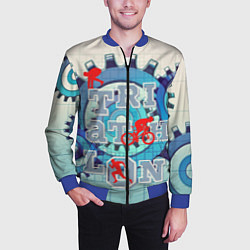 Бомбер мужской Триатлон - Механизм трех, цвет: 3D-синий — фото 2