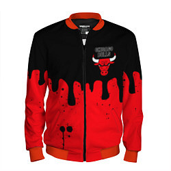 Бомбер мужской Chicago Bulls Чикаго Буллз Логотип, цвет: 3D-красный