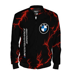 Бомбер мужской BMW Autosport Молнии, цвет: 3D-черный