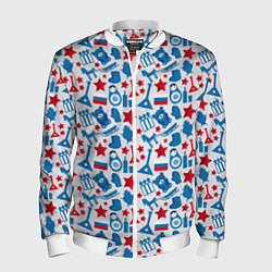 Бомбер мужской Русский Символизм, цвет: 3D-белый