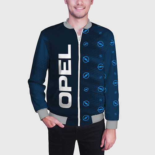 Мужской бомбер OPEL Абстракция / 3D-Меланж – фото 3