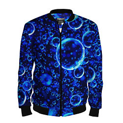 Бомбер мужской Пузыри воздуха в воде Pattern, цвет: 3D-черный