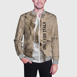 Бомбер мужской Только для Италии Мешковина Рваньё Only for Italy, цвет: 3D-меланж — фото 2