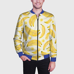 Бомбер мужской Банановый Рай Лета, цвет: 3D-синий — фото 2