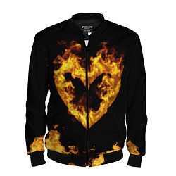 Бомбер мужской Fire Heart, цвет: 3D-черный