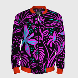 Бомбер мужской Цветочная композиция Fashion trend, цвет: 3D-красный