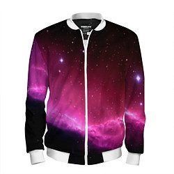 Бомбер мужской Night Nebula, цвет: 3D-белый