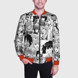 Бомбер мужской Log Horizon pattern, цвет: 3D-красный — фото 2