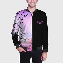 Бомбер мужской BLACKPINK HALF COLORS, цвет: 3D-черный — фото 2