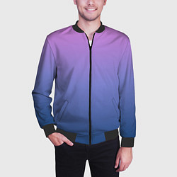 Бомбер мужской PINK-BLUE GRADIENT ГРАДИЕНТ, цвет: 3D-черный — фото 2