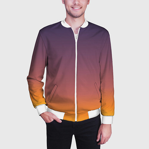 Мужской бомбер Sunset Gradient / 3D-Белый – фото 3
