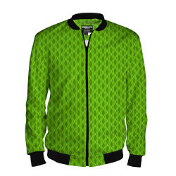 Бомбер мужской Зеленые ячейки текстура, цвет: 3D-черный