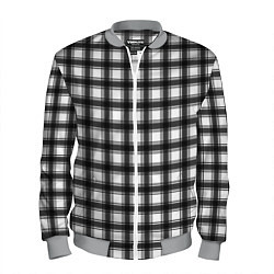 Мужской бомбер Black and white trendy checkered pattern