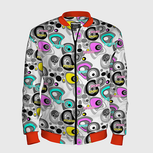 Мужской бомбер Sport and fitness / 3D-Красный – фото 1