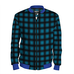 Мужской бомбер Black and blue plaid