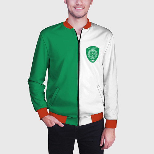 Мужской бомбер ФК Ахмат бело-зеленая форма / 3D-Красный – фото 3