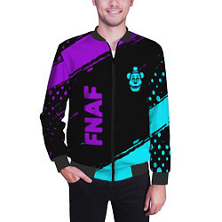 Бомбер мужской Фредди - neon, цвет: 3D-черный — фото 2