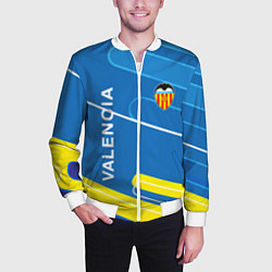 Бомбер мужской Valencia Абстракция, цвет: 3D-белый — фото 2