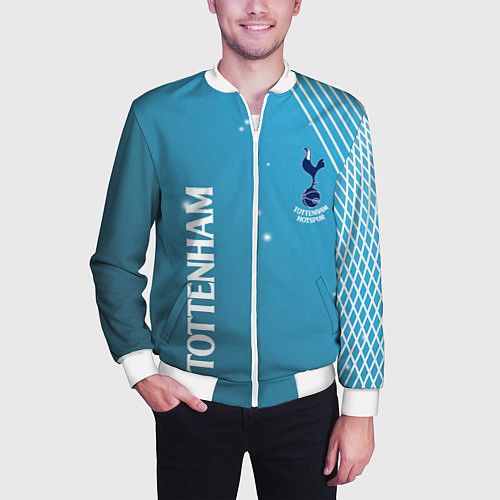 Мужской бомбер Тоттенхэм хотспур Абстракция / 3D-Белый – фото 3