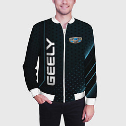 Бомбер мужской Geely Абстракция, цвет: 3D-белый — фото 2