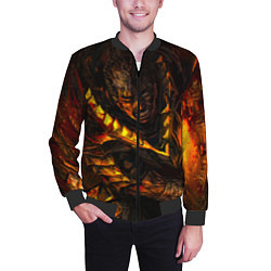 Бомбер мужской Берсерк Гатс В Огне, цвет: 3D-черный — фото 2