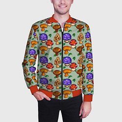 Бомбер мужской Грибы Стардью, цвет: 3D-красный — фото 2