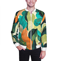 Бомбер мужской Multicoloured camouflage, цвет: 3D-белый — фото 2