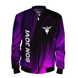 Мужской бомбер Bon Jovi violet plasma