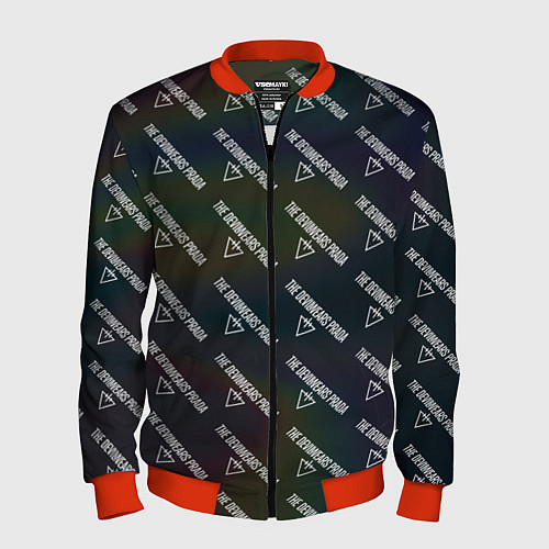 Мужской бомбер The Devil wears prada pattern / 3D-Красный – фото 1